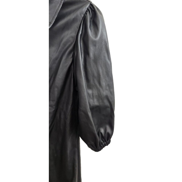 Dolce Cabo puff sleeve faux leather dress Color Black Size XS - Picture 6 of 14